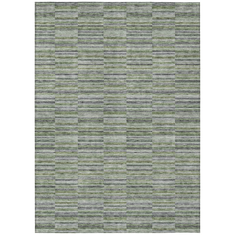 Machine Washable Indoor/ Outdoor Chantille Contemporary Geo Rug