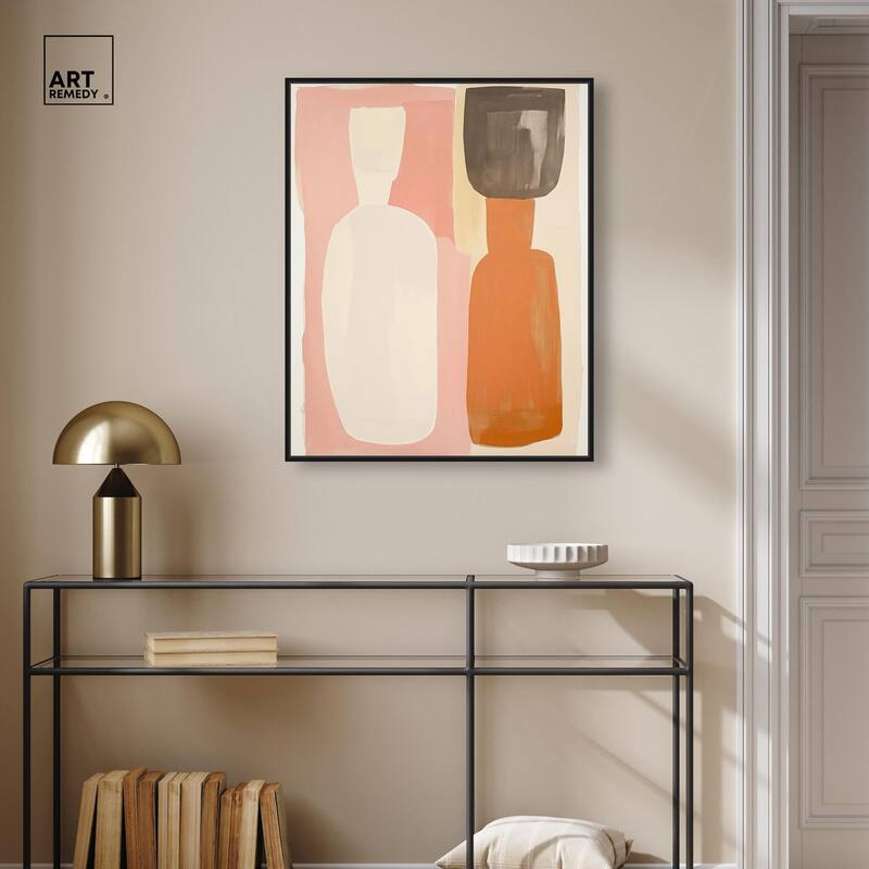 Pink Meets Clay II Canvas by Art Remedy