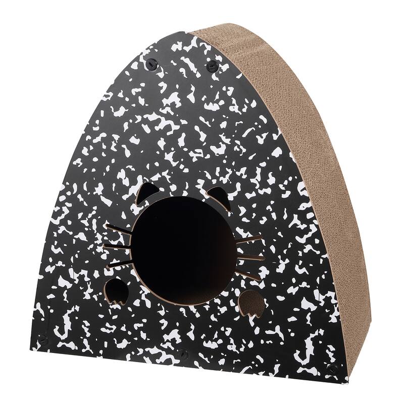 Koko 19" Cardboard Triangle Cat Cave Scratcher with Catnip