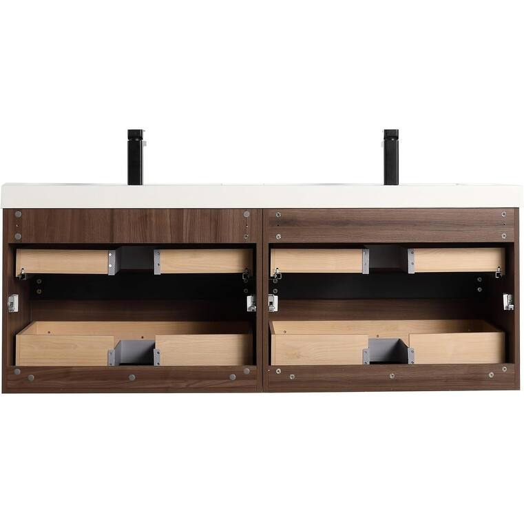 Blossom Annecy 60-Inch Floating Bathroom Vanity with Acrylic Sink