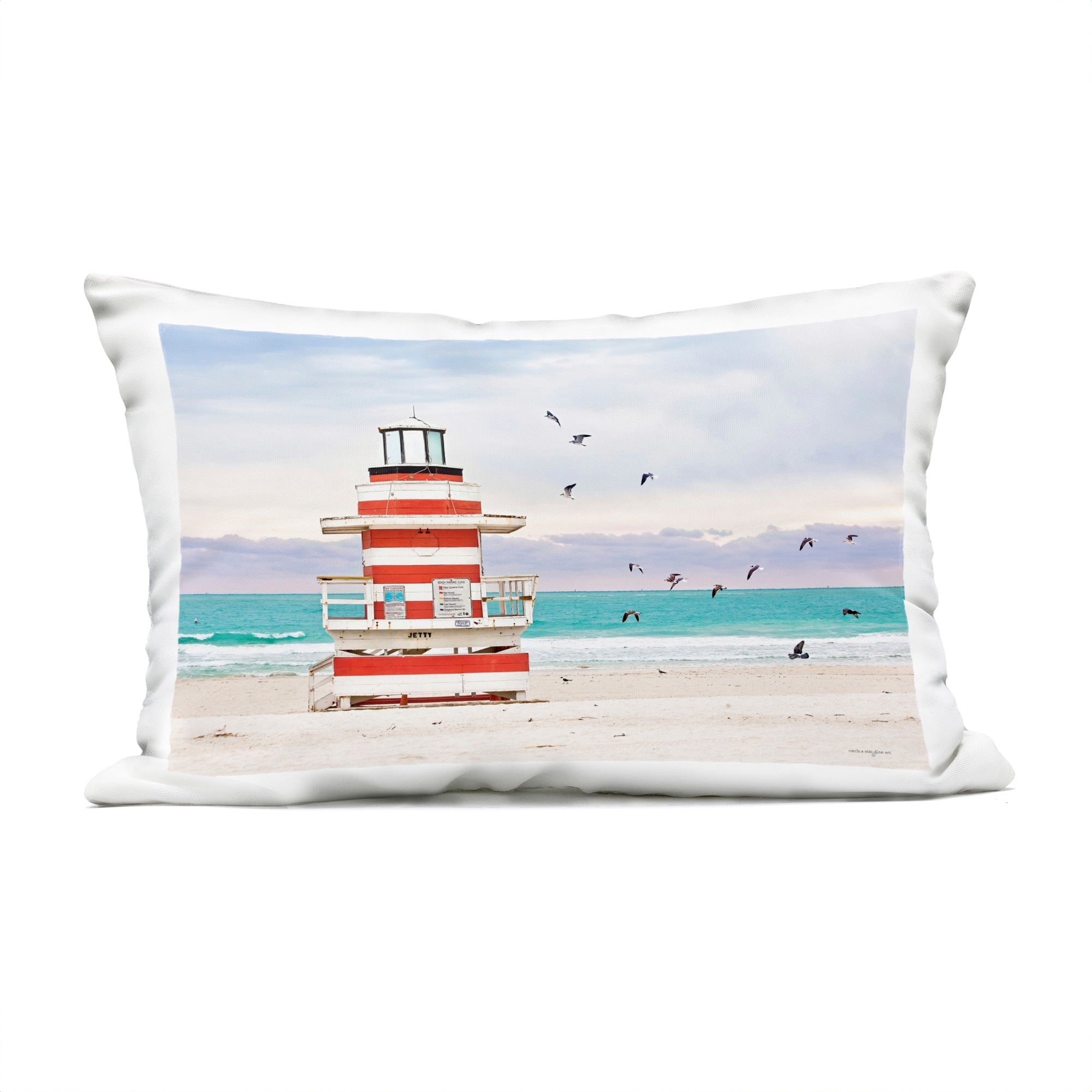 Stupell South Beach Sentry Printed Outdoor Throw Pillow Design by Seven Trees Design