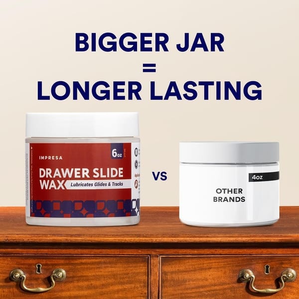 Impresa 6oz. Jar Drawer Wax Sliding Wood Lubricant to Reduce Unwanted  Friction - Bed Bath & Beyond