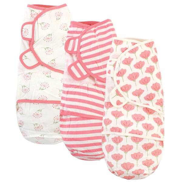 slide 1 of 1, Touched by Nature Baby Girl Organic Cotton Swaddle Wraps, Tulip, 0-3 Months - Tulip - 0-3 Months 0-3 Months - Tulip