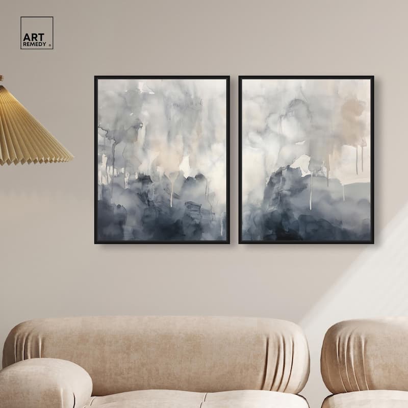 Muted Ocean Hues Canvas Set of 2 by Art Remedy
