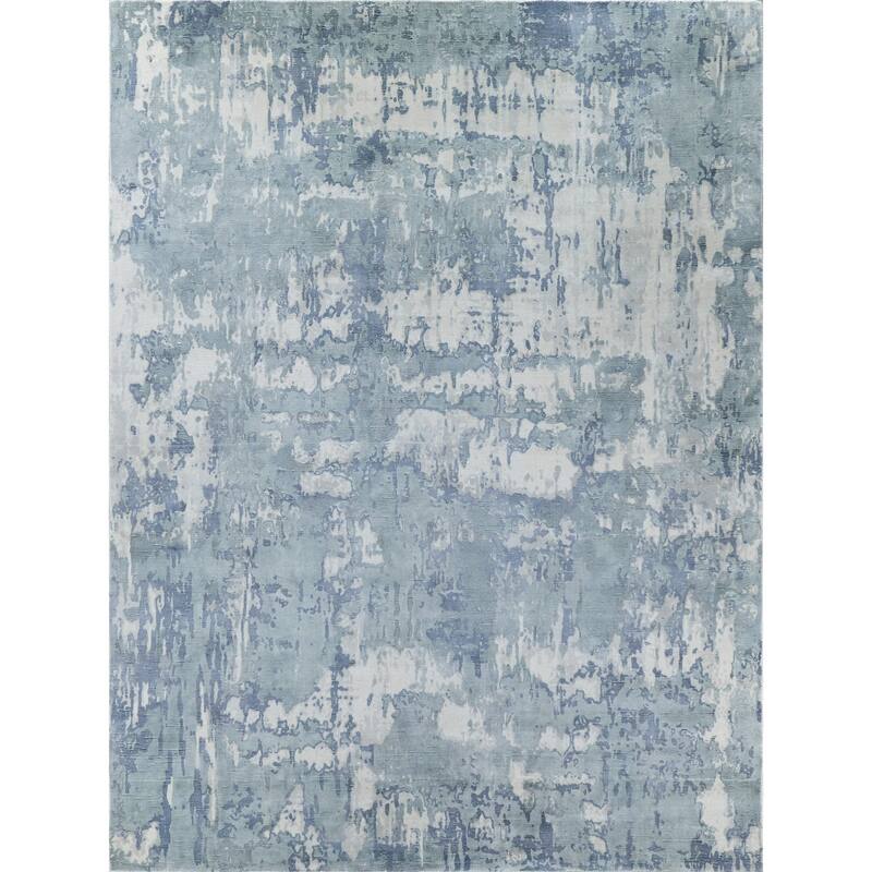EXQUISITE RUGS Laguna Hand-loomed Wool/Bamboo Silk Blue/Multi Area Rug.