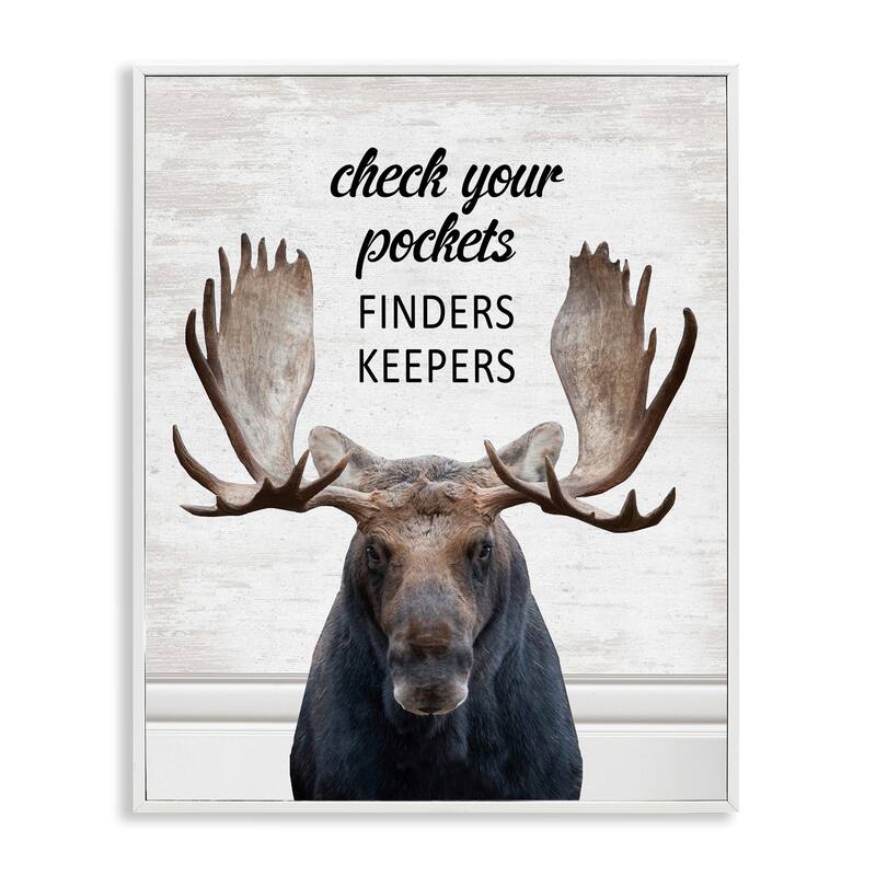 Stupell Check Pockets Laundry Reminder Framed Giclee Art Design By Lettered and Lined - 16 x 20 - White