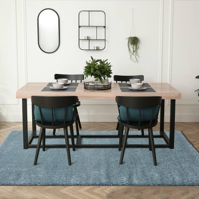 Luxe Weavers Solid Plush Shag Area Rug