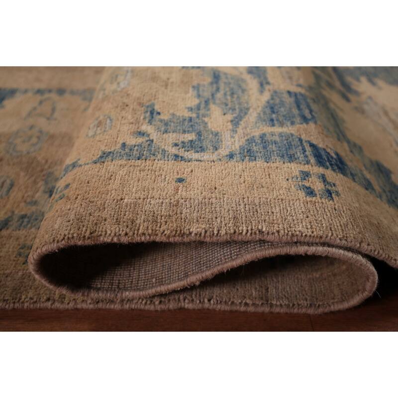 Oushak Turkish Area Rug Handmade Vegetable Dye Wool Carpet - 8'0" x 11'2"
