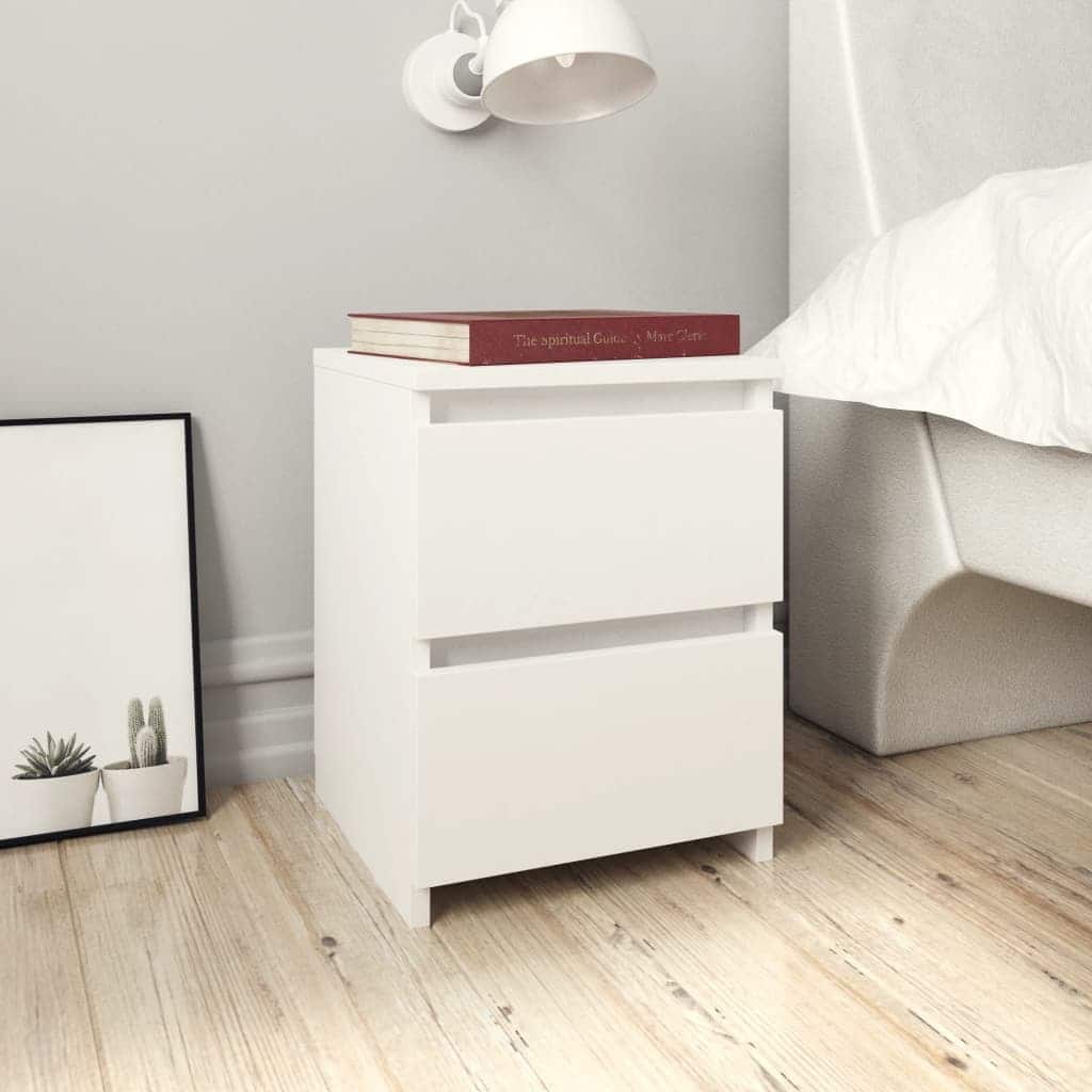 vidaXL Bedside Cabinet Engineered wood 11.8x11.8x15.7 in