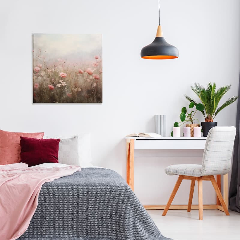 Stupell Blooming Pink Meadow Flowers Canvas Wall Art Design By Arlington Prints