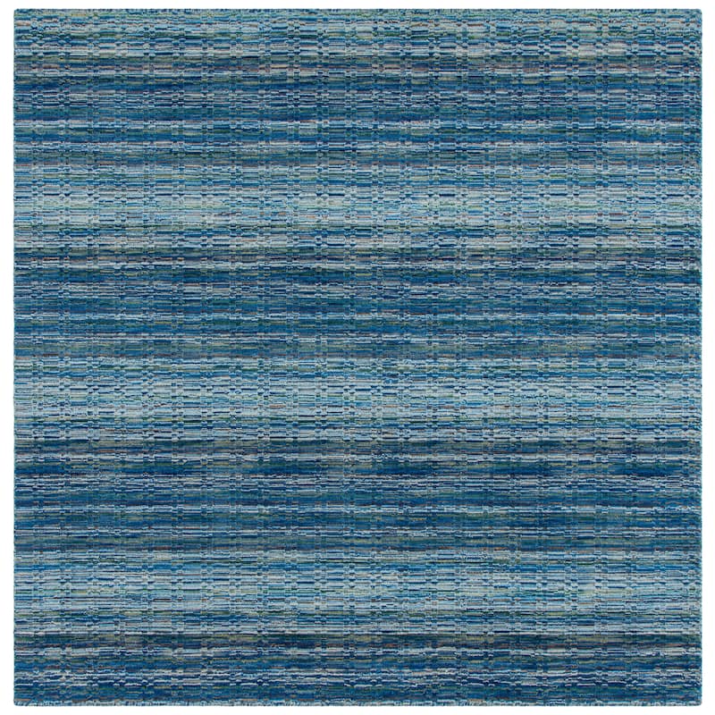SAFAVIEH Handmade Himalaya Krystin Modern Wool Rug - 6' Square - Blue/Multi
