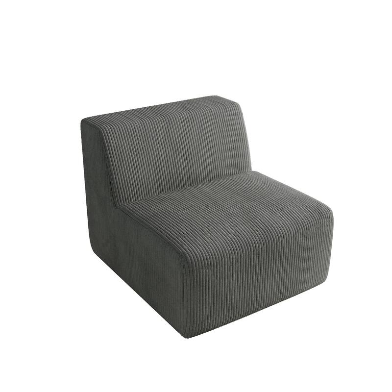 Corduroy Armless Chair Accent Chair