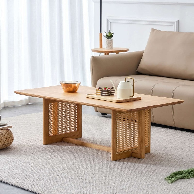 47'' Width Rectangular solid wood Coffee Table - Natural - Wood