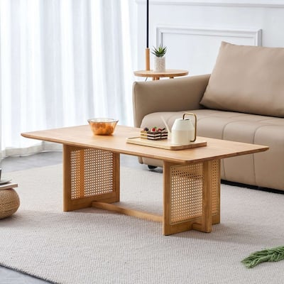 47'' Width Rectangular solid wood Coffee Table