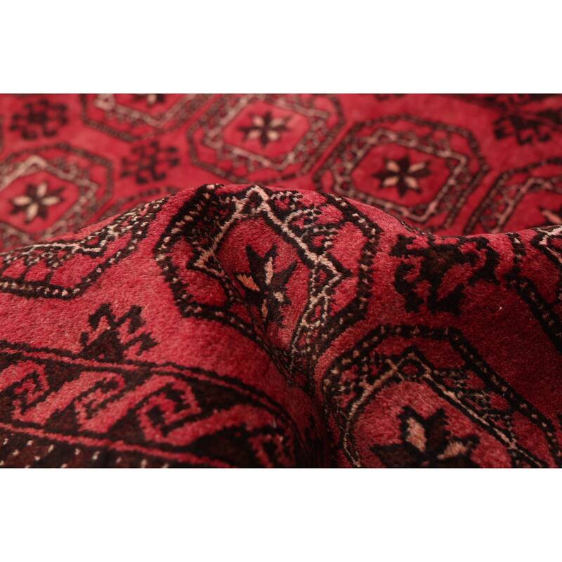 ECARPETGALLERY Hand-knotted Baluch Red Wool Rug - 2'10 x 6'1