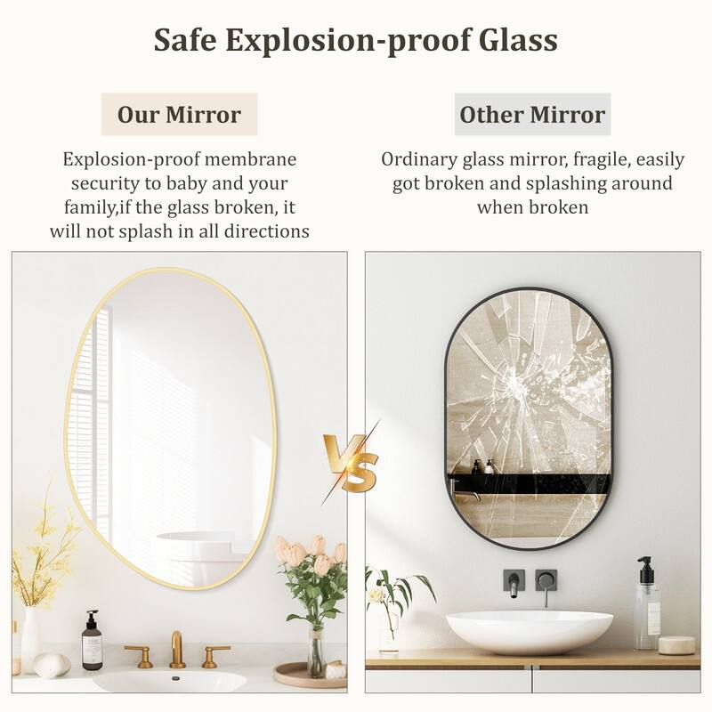 Aluminum Alloy Asymmetrical Wall Mirrors
