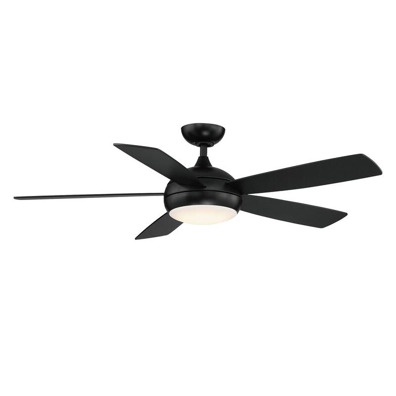 Odyssey 5-Blade Smart Compatible 52-inch Ceiling Fan w/ Remote Control - Matte Black