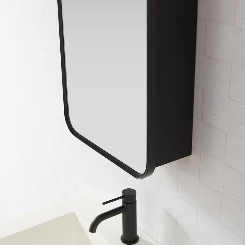 Talayuela Rectangular Aluminum Framed Medicine Cabinet with Mirror