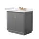 Option Dark Gray / White Cultured Marble Top / Satin