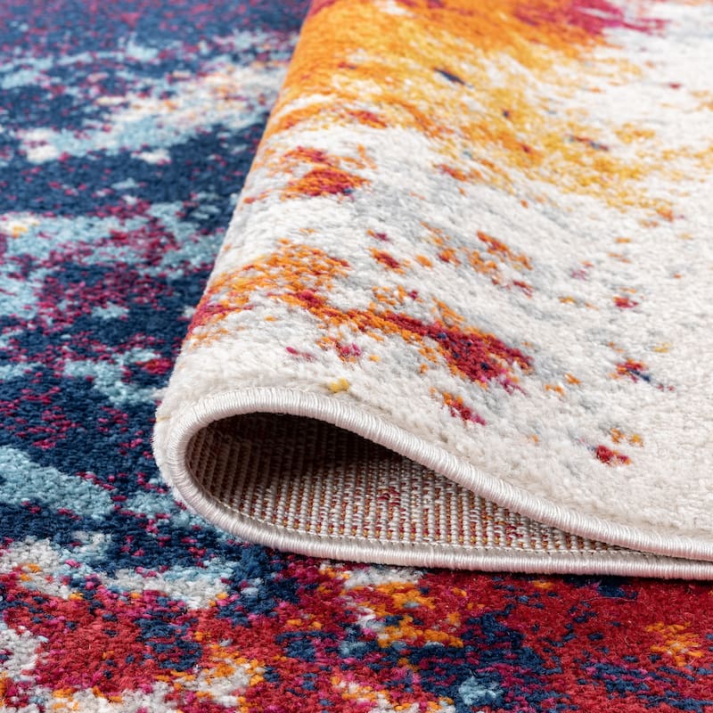 Gematria Industrial Abstract Indoor Area Rug
