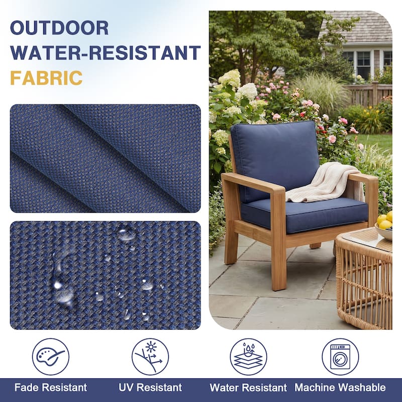 Aoodor Outdoor Seat/Back Cushion Set of 2