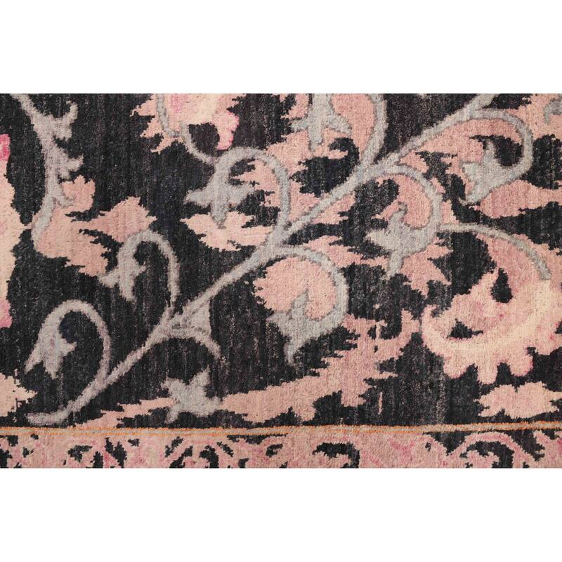ECARPETGALLERY Hand-knotted Signature Collection Black Wool Rug - 8'1 x 10'0