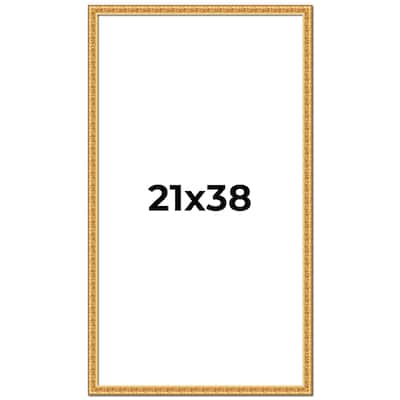 21x38 Frame Gold Real Wood Picture Frame Width 1 inches | Interior
