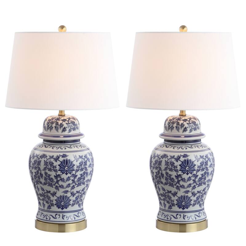 SAFAVIEH Lighting Bavani 30" LED Table Lamp (Set of 2) - 17"x17"x30.5" - 17Wx17Dx31H