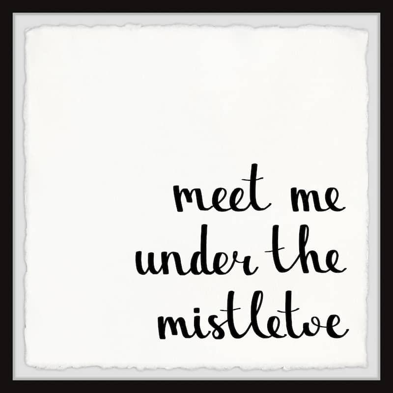'Under the Mistletoe' Framed Painting Print