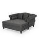 preview thumbnail 19 of 38, Wellston Tufted Double Chaise Lounge by Christopher Knight Home - 62.50" L x 58.50" W x 34.00" H
