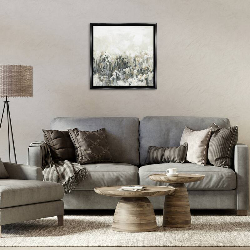 Stupell Grey & Beige Landscape Framed Floater Canvas Wall Art Design By June Erica Vess