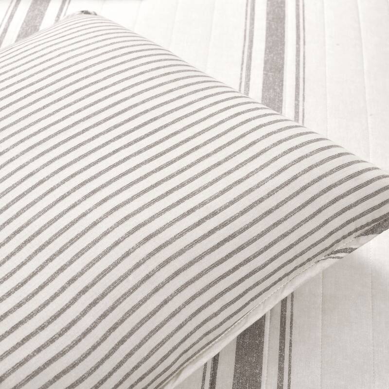 Lush Decor Farmhouse Stripe 3 Piece Quilt Set