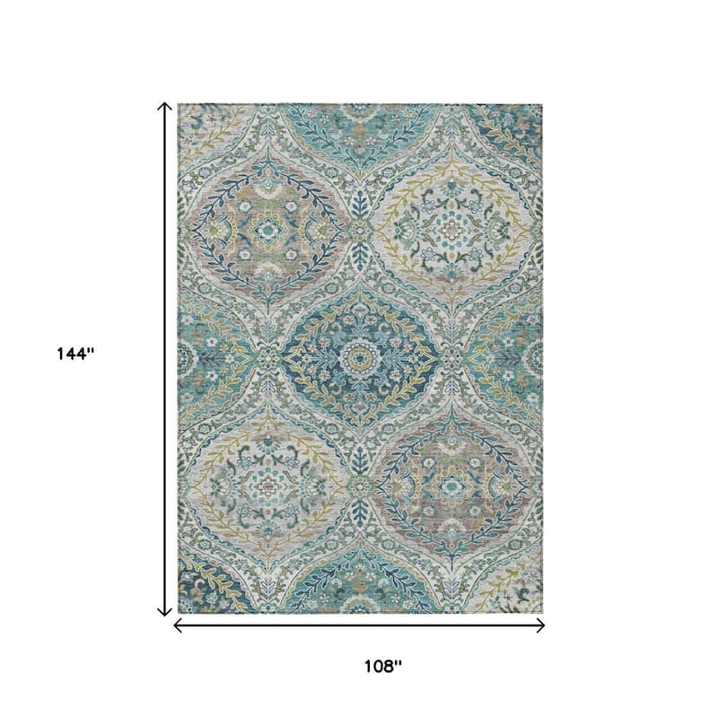 HomeRoots Floral Traditional Rectangle Outdoor Rug