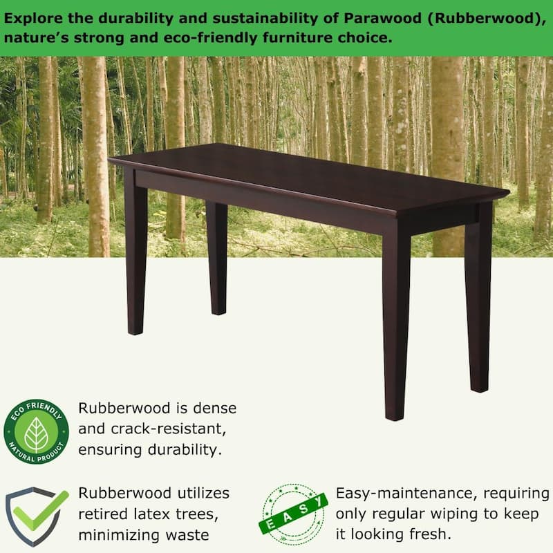 Shaker Style Bench - 39" x 14" - 39" x 14"