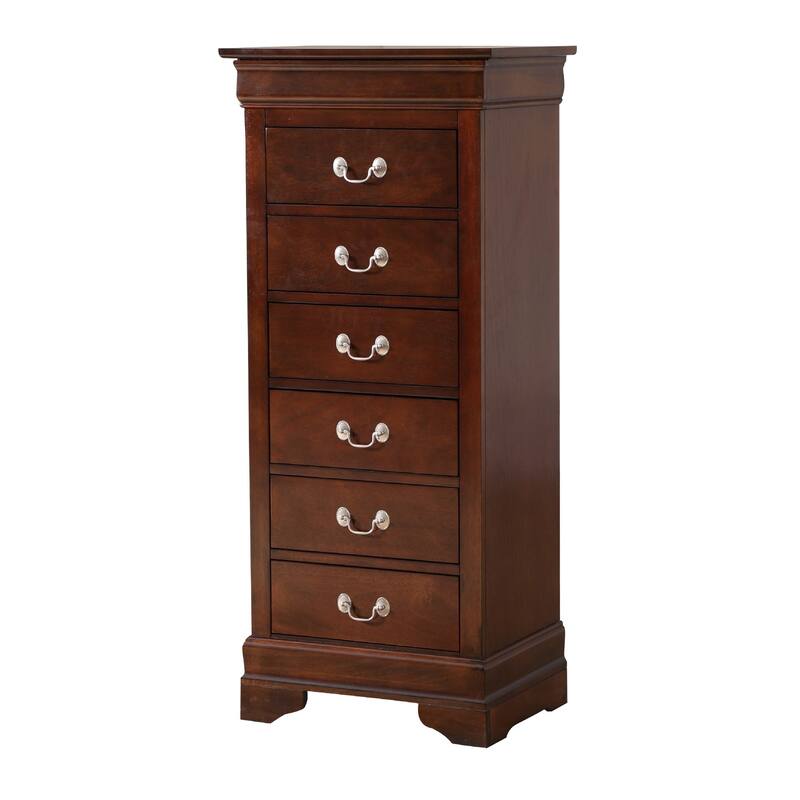 7-Drawer Wooden Bedroom Chest - 51" - Dark Brown