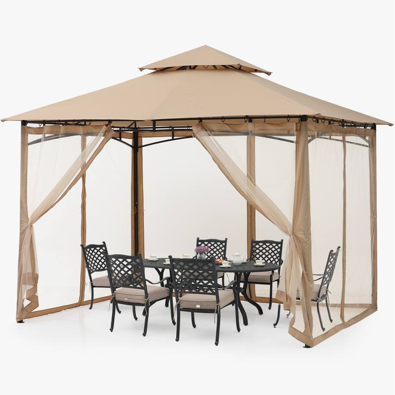 ABCCANOPY Patio Outdoor Gazebo for Double Roof Soft Canopy