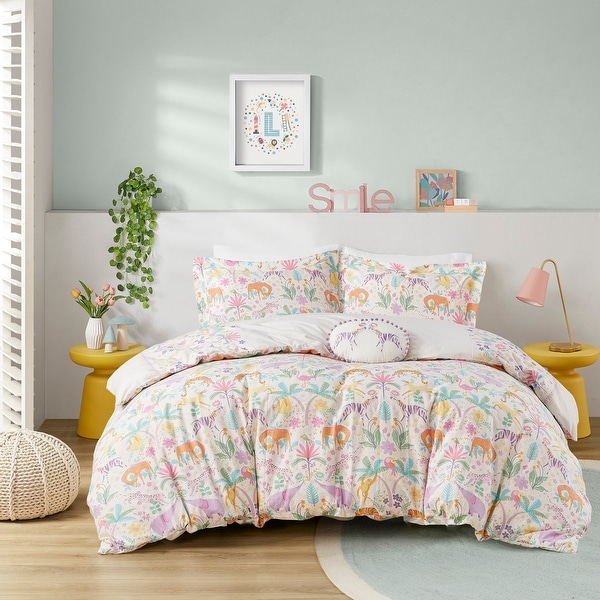 Urban Habitat Kids Thea Floral Reversible Cotton Duvet Cover Set with Throw Pillow On Sale Bed Bath Beyond 40370856