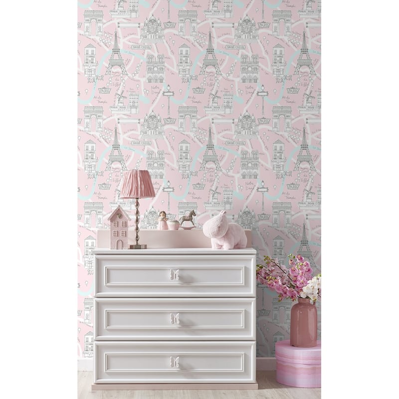 NextWall Paris Scene Peel and Stick Wallpaper