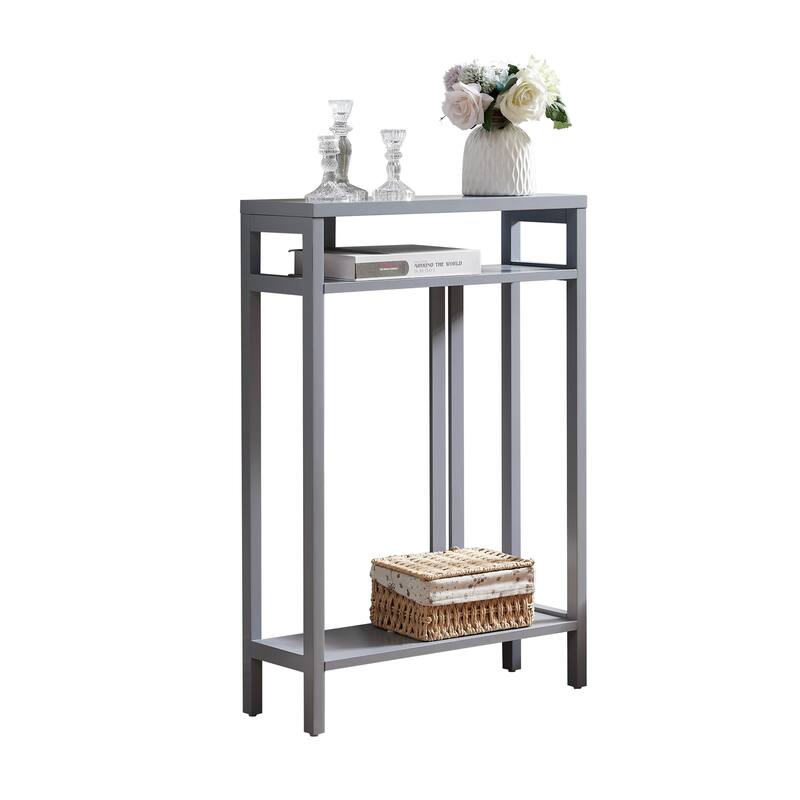 Bisbee Wood 22-inch Console Table with Two Shelves - 22"L x 8"W x 32"H