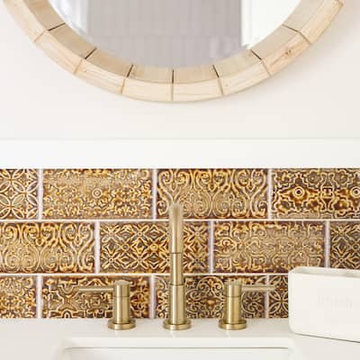 Merola Tile Zurbaran Cobre 4-1/2" x 8-7/8" Ceramic Wall Tile