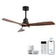 preview thumbnail 42 of 86, Sofucor 48/52 Inch Ceiling Fan with Light, Solid Wood Blades for Living Room, Bedroom,Smart Optional 52"-Smart(APP+Voice+Remote Control)-With light - Black with Walnut Blades