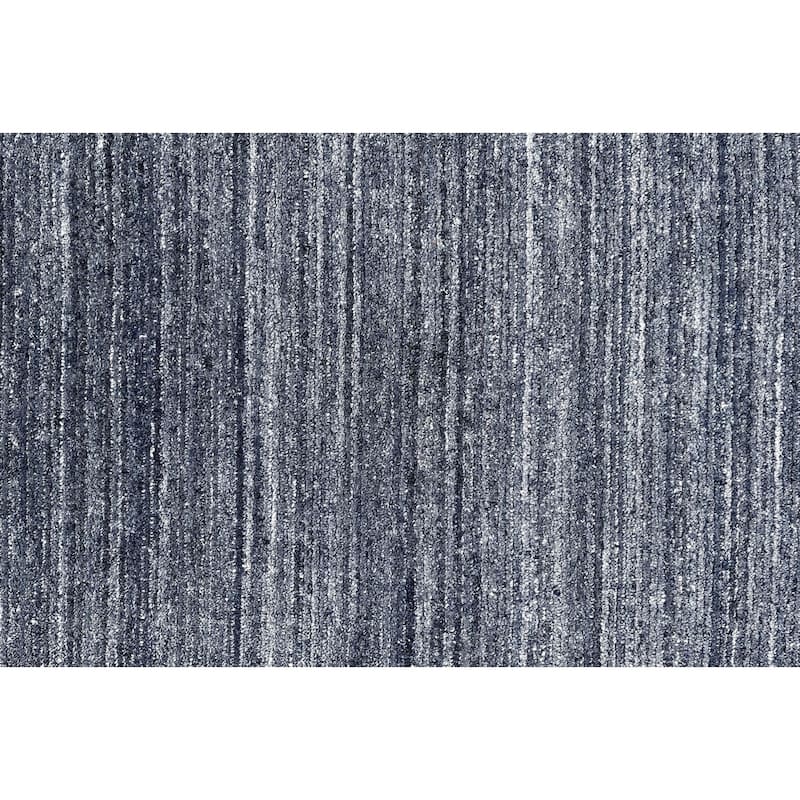 N.Charcoal Hand-Knotted Wool Modern Lori Baft Gabbeh Solid Color Rug, 6' x 9', plush cozy area rug - L