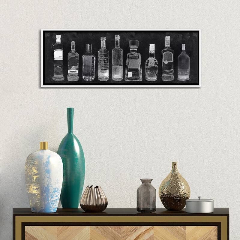 iCanvas "Bar Cart" by Natalie Carpentieri Framed Canvas Print