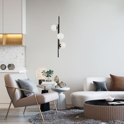 Icey Modern 3-Light Kitchen Island LED Pendant Lights for Dining Room - 10.5" W x 32.5" H