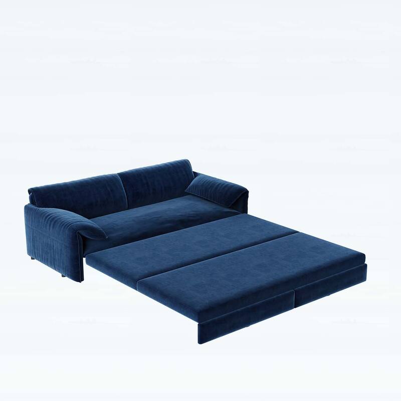 3-in-1 Convertible Sleeper with Side Storage,Multi-Functional Loveseat for Various Spaces