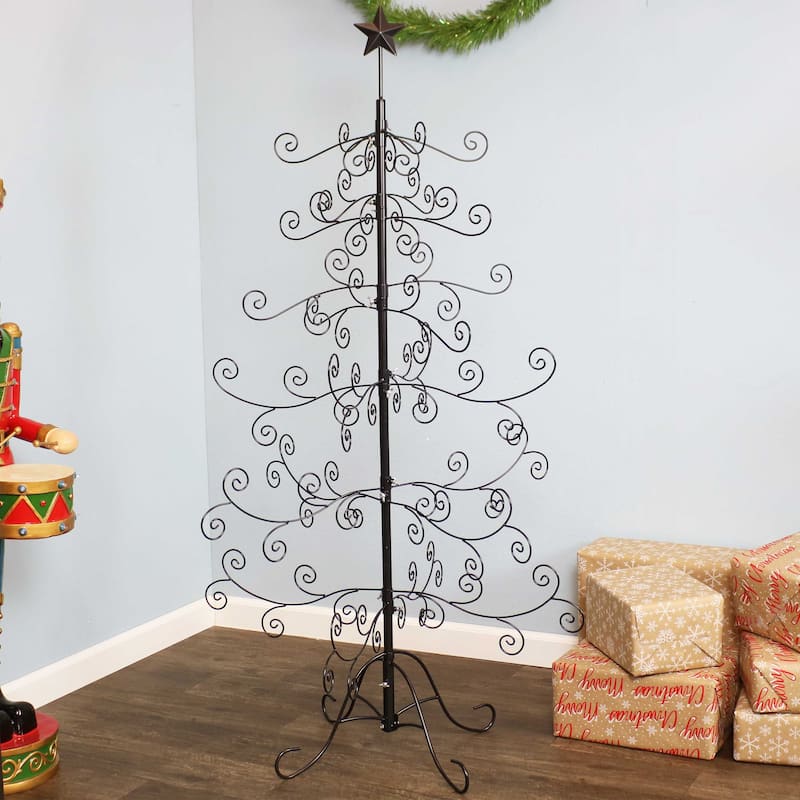 Sunnydaze Noelle Metal Christmas Ornament Tree - 60 Inch
