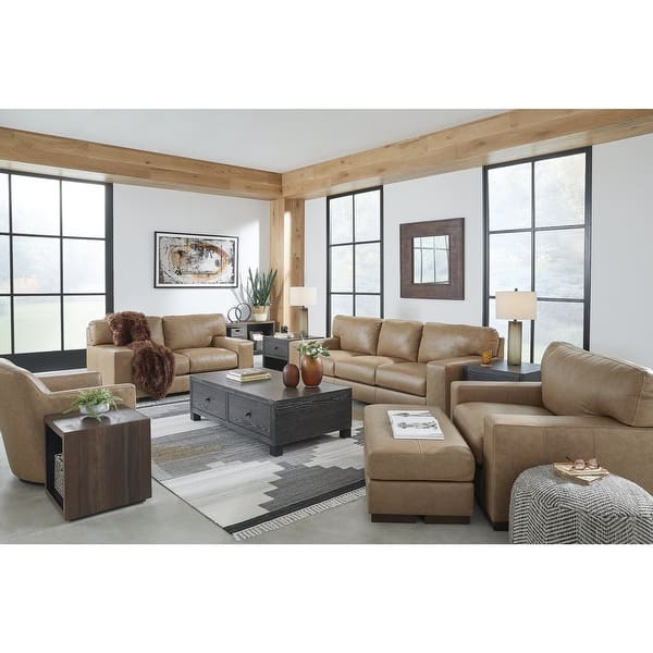 slide 2 of 15, Signature Design by Ashley Lombardia Brown 4-Piece Upholstery Package - 96"W x 40"D x 35"H