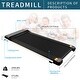 preview thumbnail 2 of 5, Portable Treadmill Under Desk Walking Pad Flat Slim Treadmill with LED Display & Sport APP for Small Space, Black