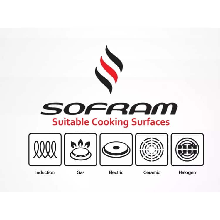 Sofram 18/10 Stainless Steel Deep Stock Pot w/ Glass Lid