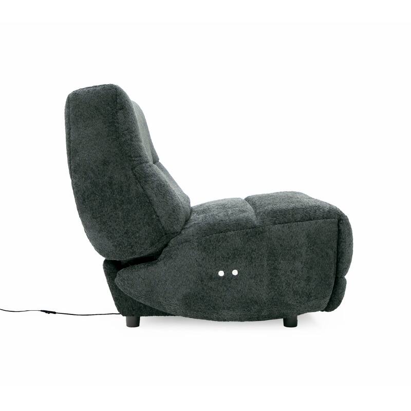 Divani Casa Basil Modern Dark Grey Fabric Large Electric Recliner Chair